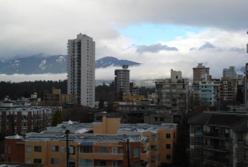 View from his Vancouver apartment
